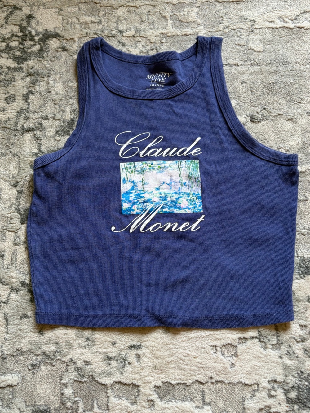 Mighty Fine Navy Blue Claude Monet Tank Top